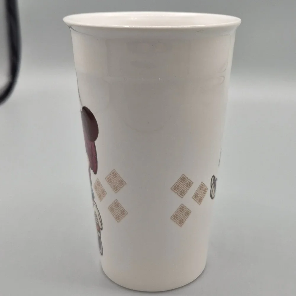 Disney M-Ware Hipster Mickey Mouse Ceramic Tumbler Cup White FAC-02560417338